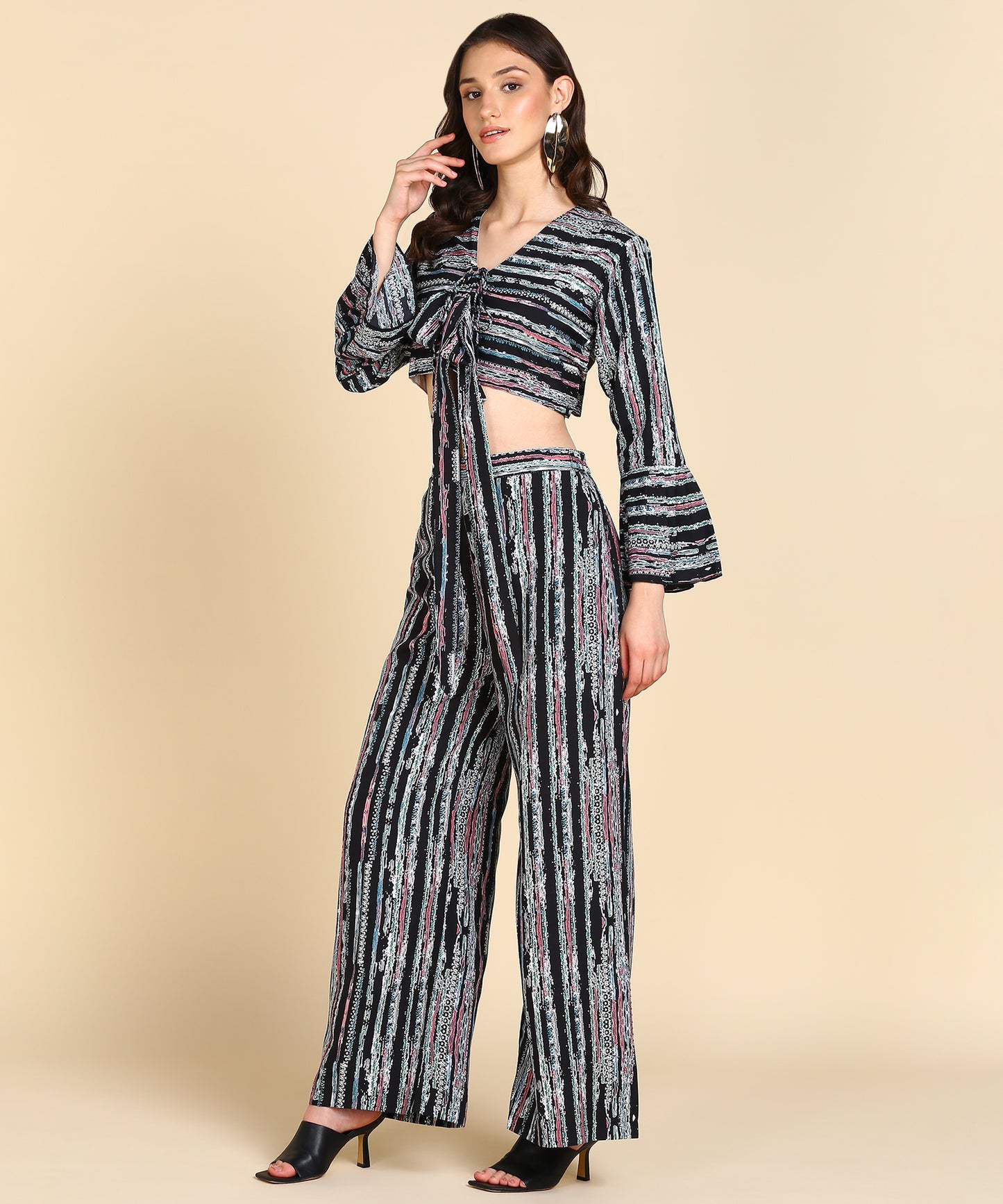 Bell Sleeve Printed Co-Ords Set