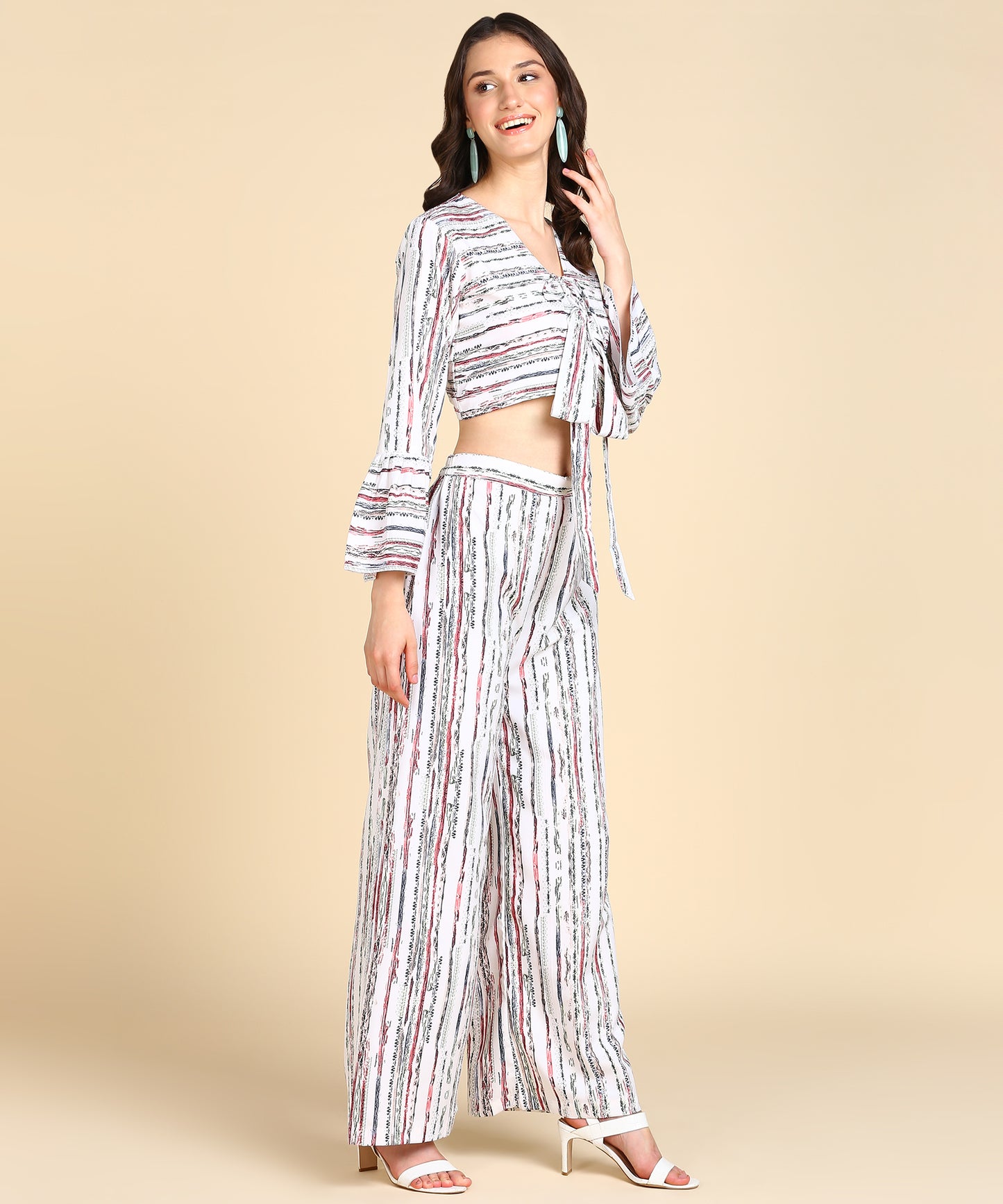 Bell Sleeve Printed Co-Ords Set