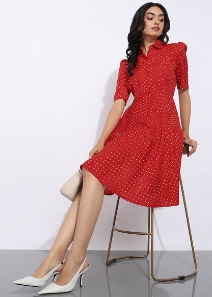 Rudraaksha Polka Dress