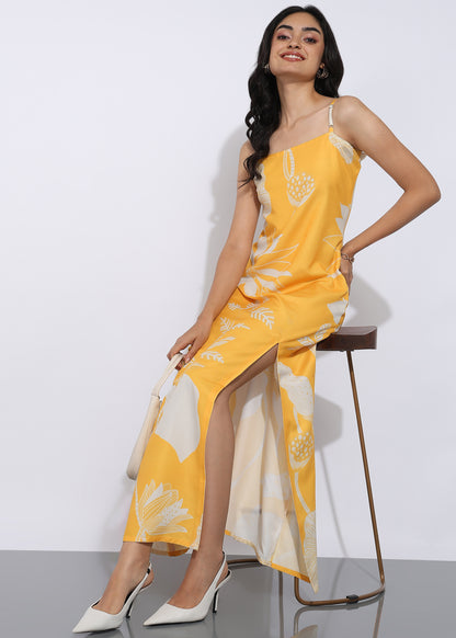 Rudraaksha Floral Slit Maxi Dress