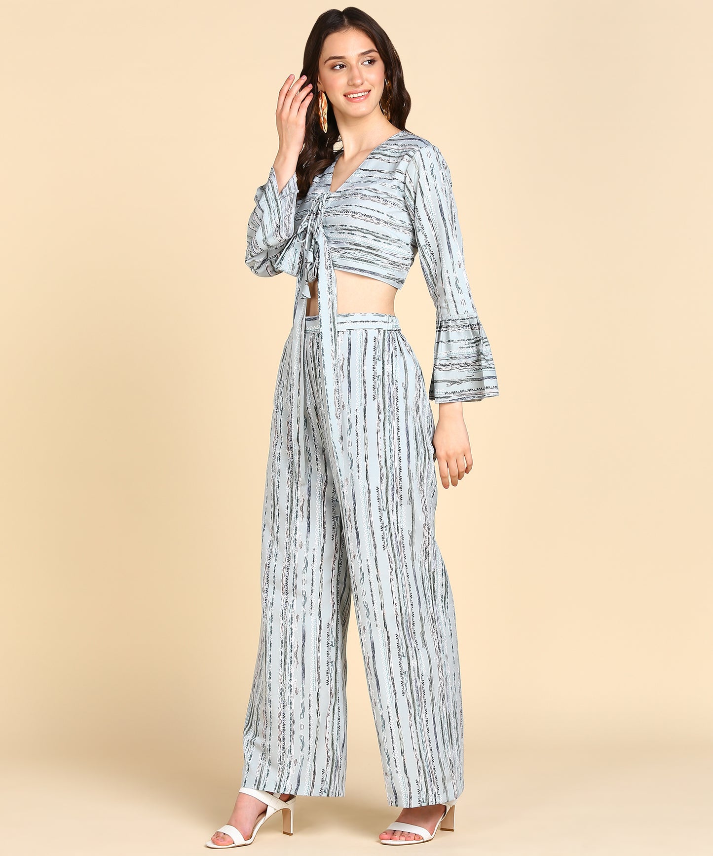Bell Sleeve Printed Co-Ords Set