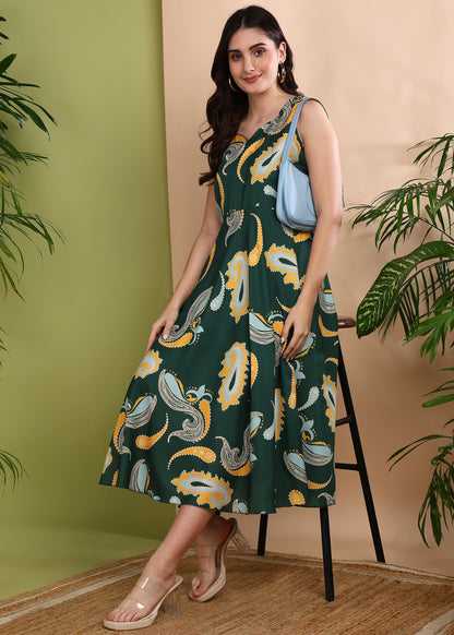 Rudraaksha trendy Cotton floral dress