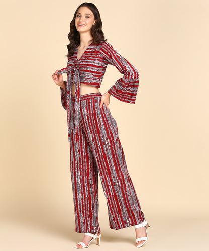 Bell Sleeve Printed Co-Ords Set