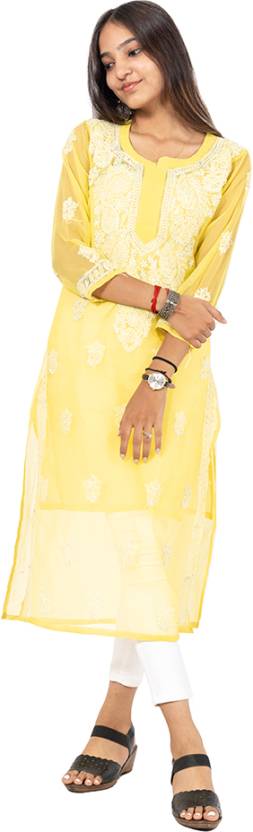 Georgette Chikankari Kurti