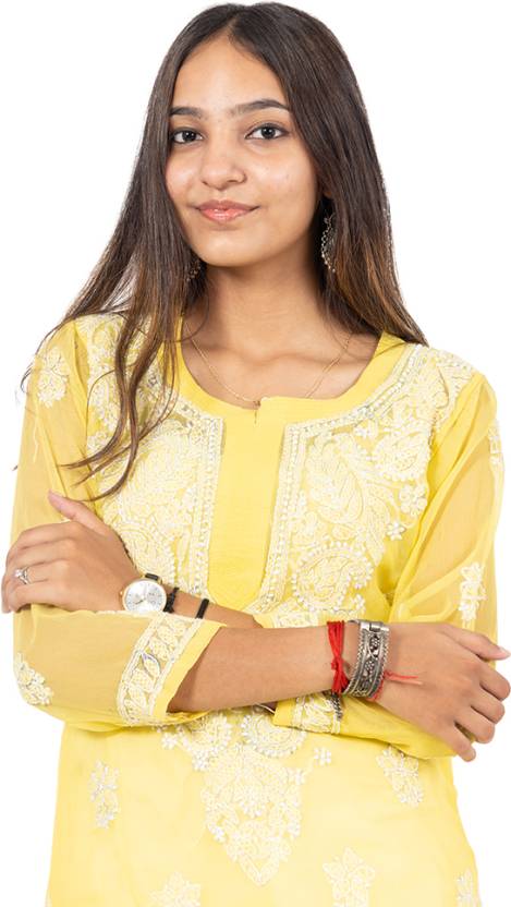 Georgette Chikankari Kurti