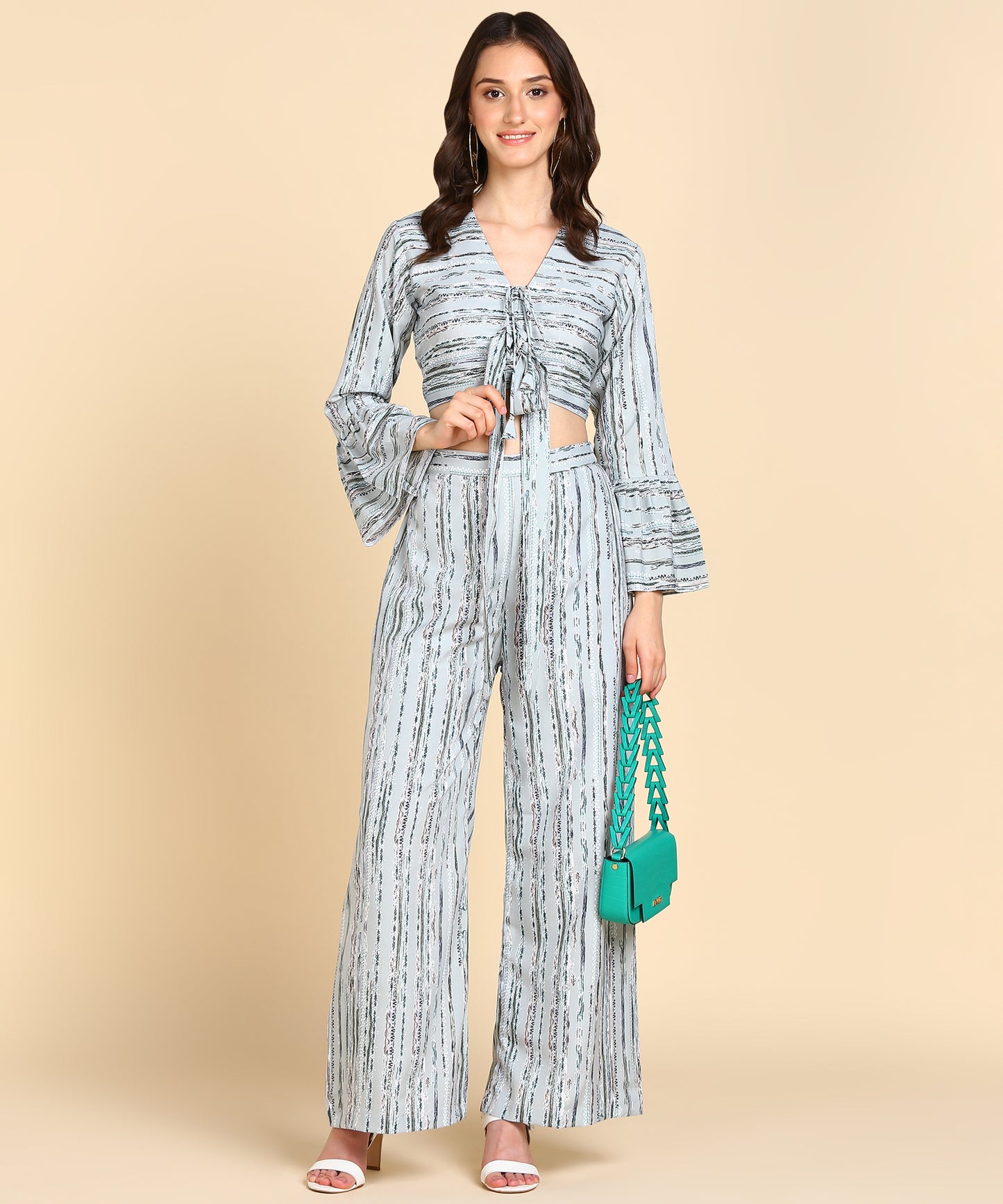 Bell Sleeve Printed Co-Ords Set