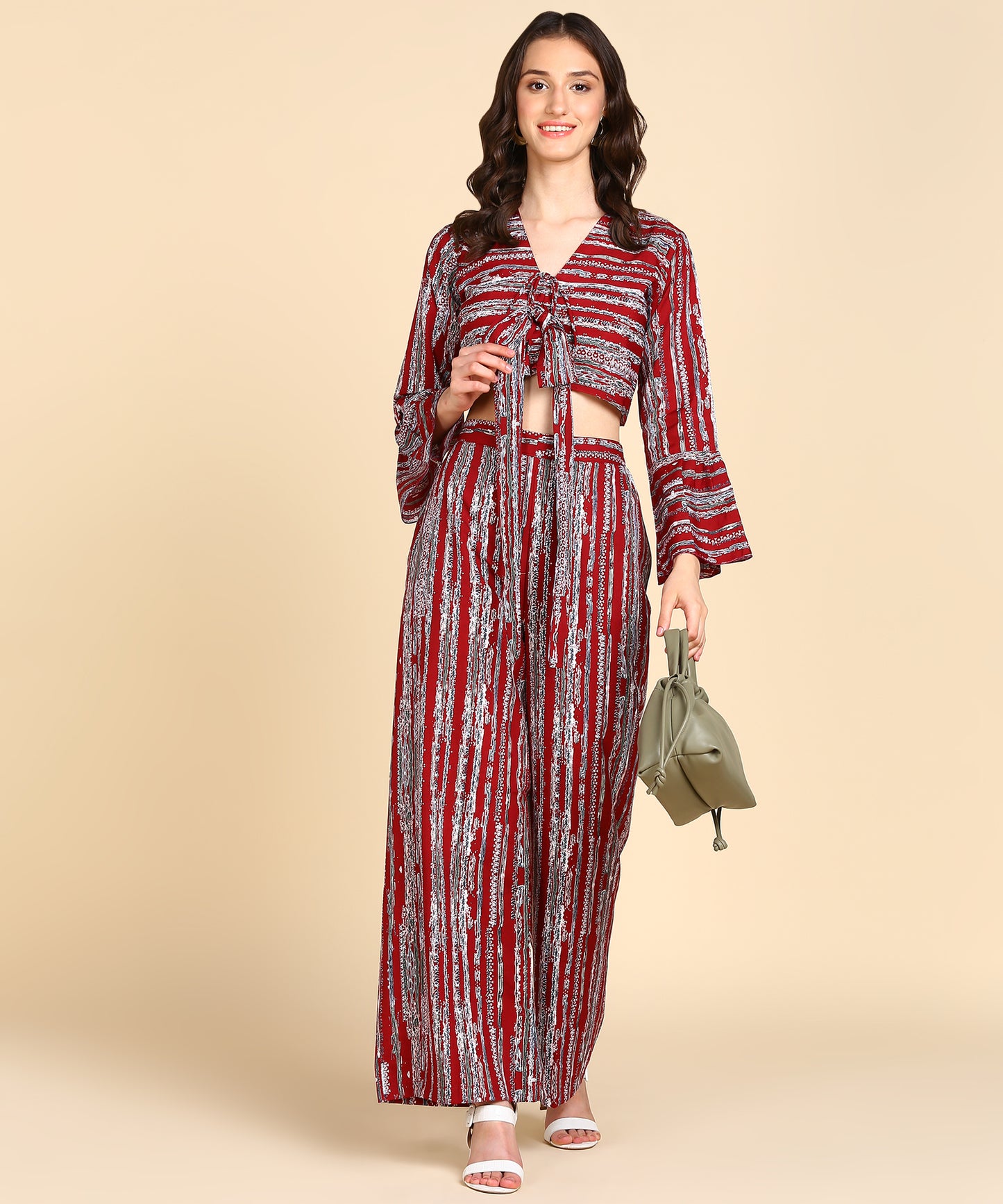 Bell Sleeve Printed Co-Ords Set