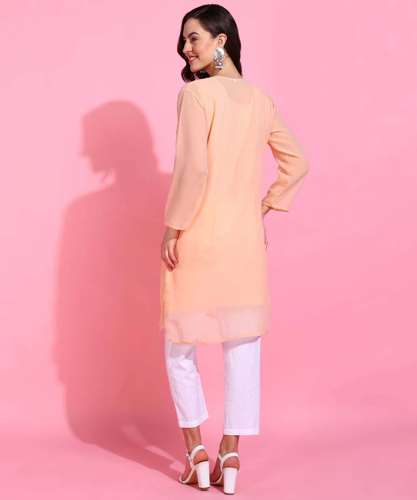 Georgette Chikankari Kurti