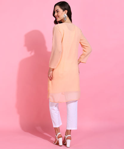 Georgette Chikankari Kurti