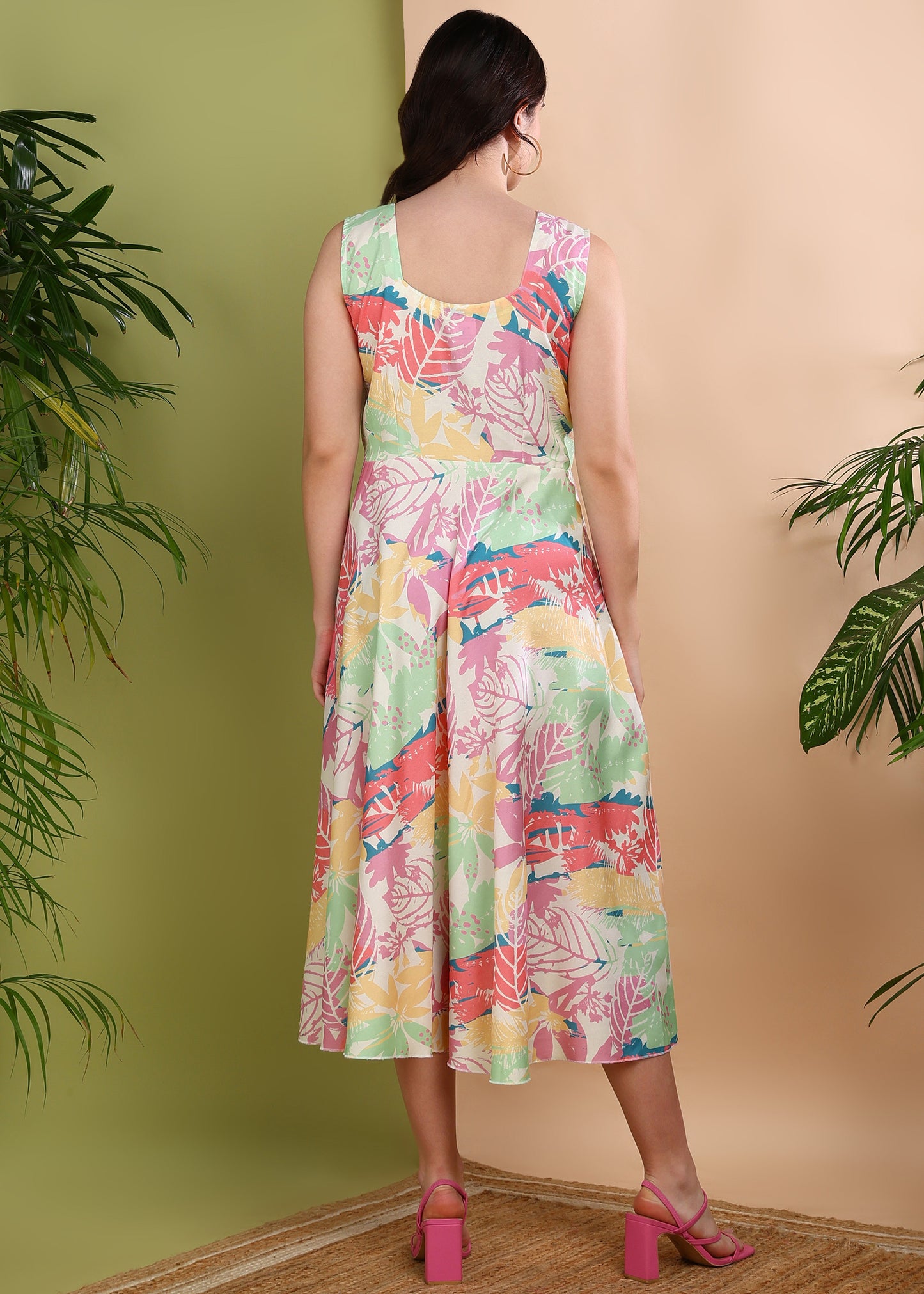 Rudraaksha trendy Cotton floral dress