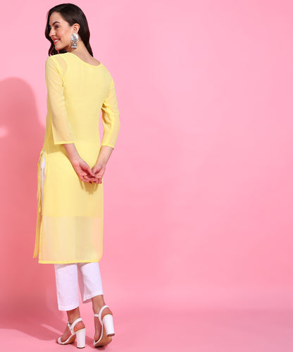 Georgette Chikankari Kurti