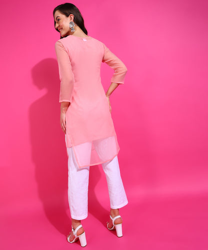 Georgette Chikankari Kurti