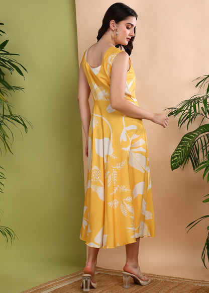 Rudraaksha trendy Cotton floral dress