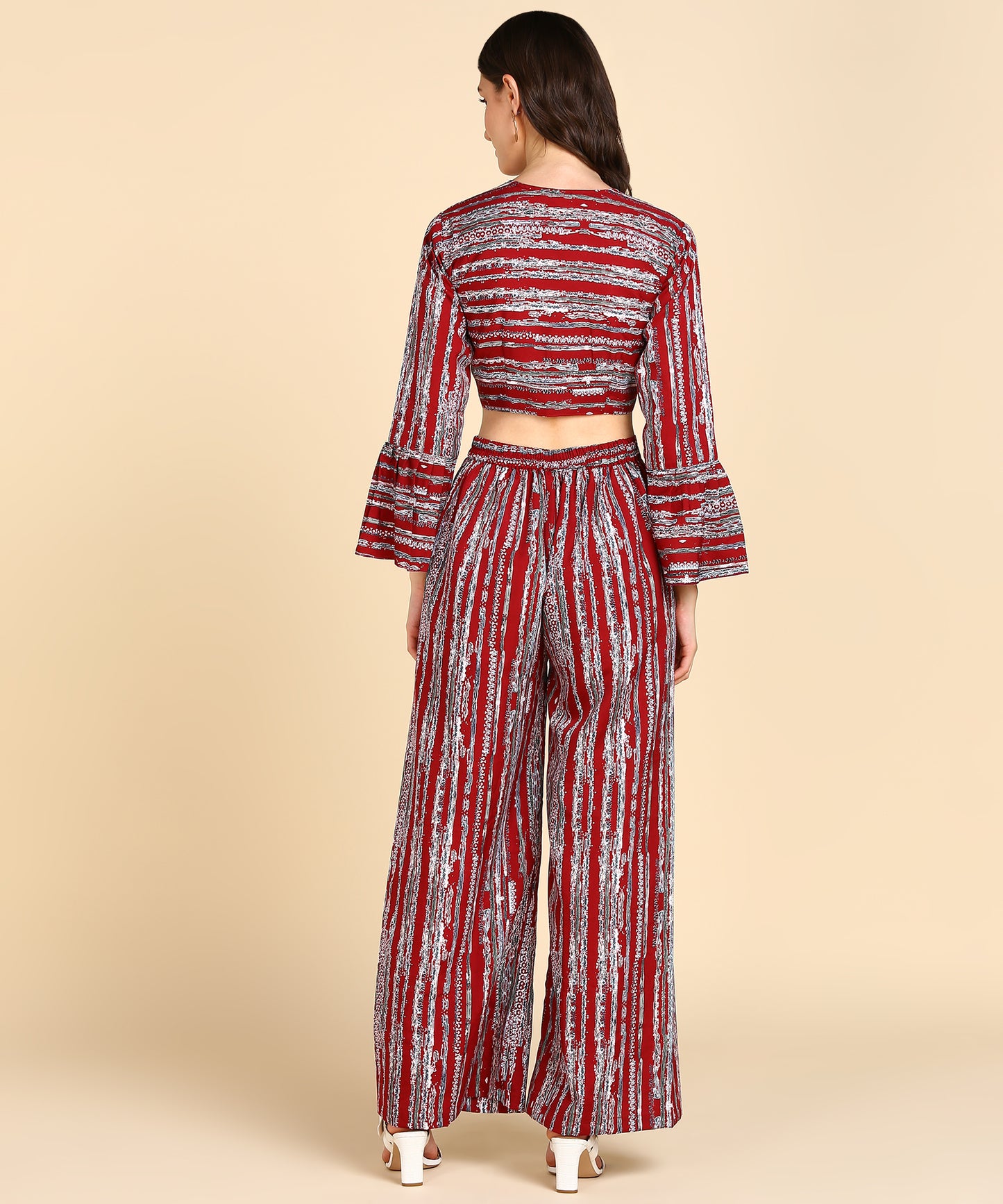 Bell Sleeve Printed Co-Ords Set