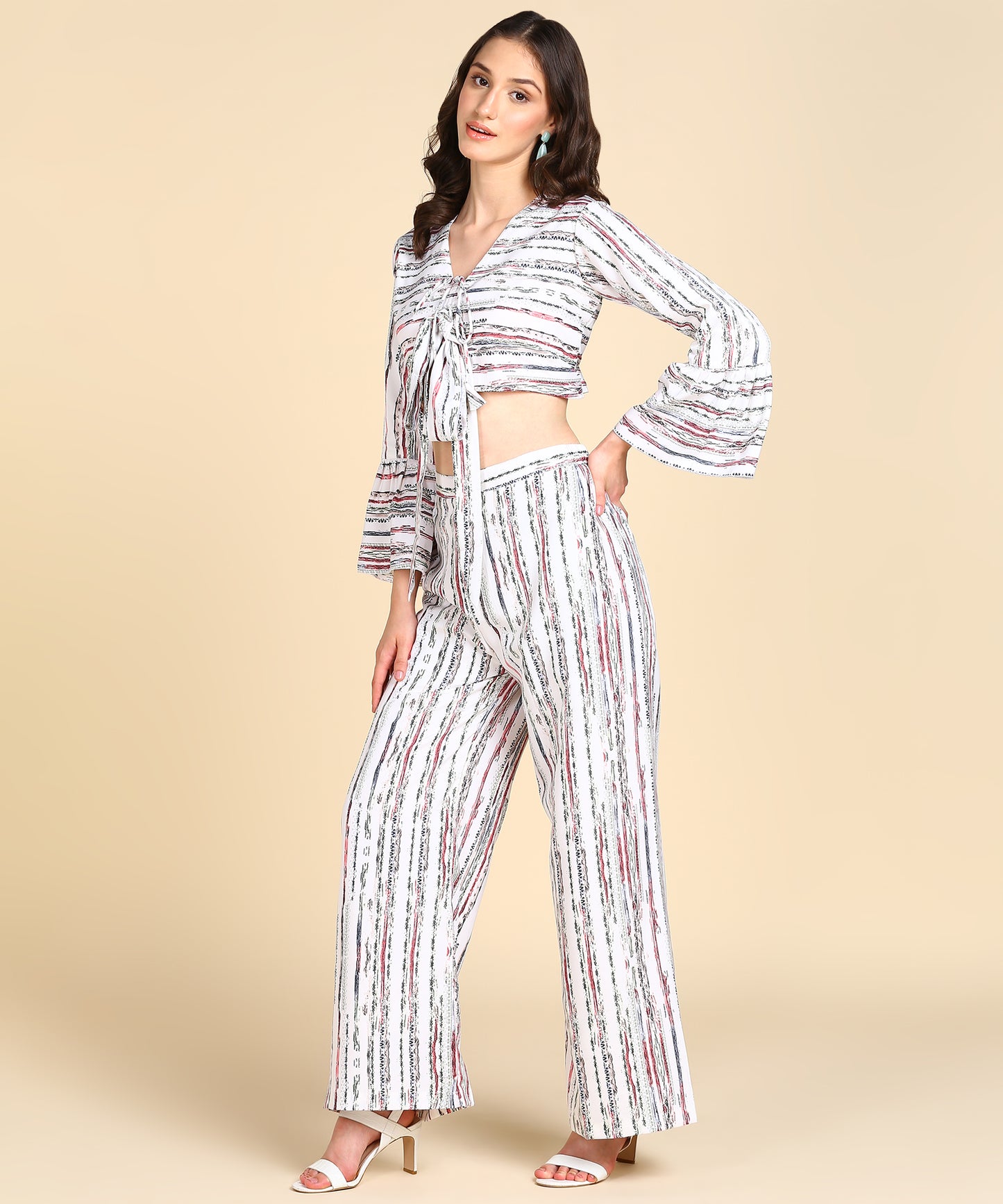 Bell Sleeve Printed Co-Ords Set