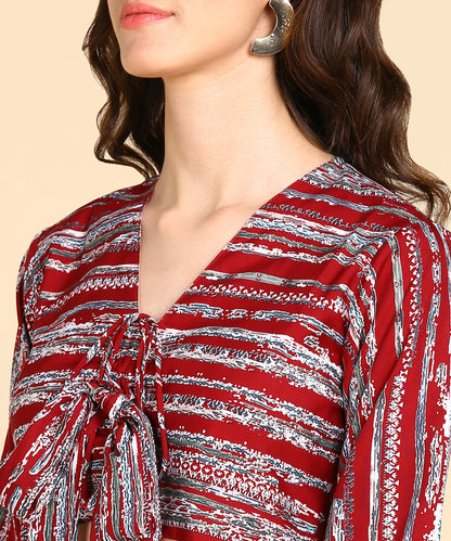 Bell Sleeve Printed Co-Ords Set
