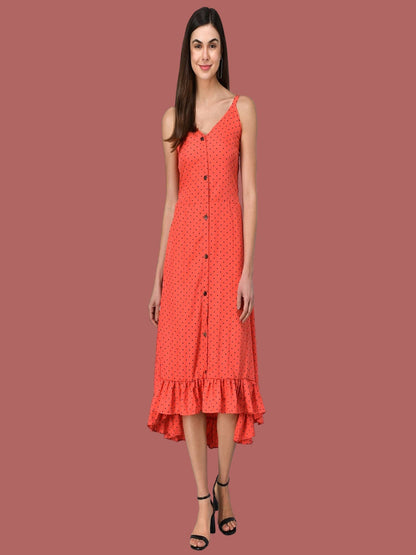 Rudraaksha Frilleed Printed women dress RUDRAAKSHA