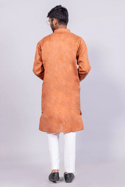 Men’s Long Cotton Kurta – Classic Ethnic Elegance