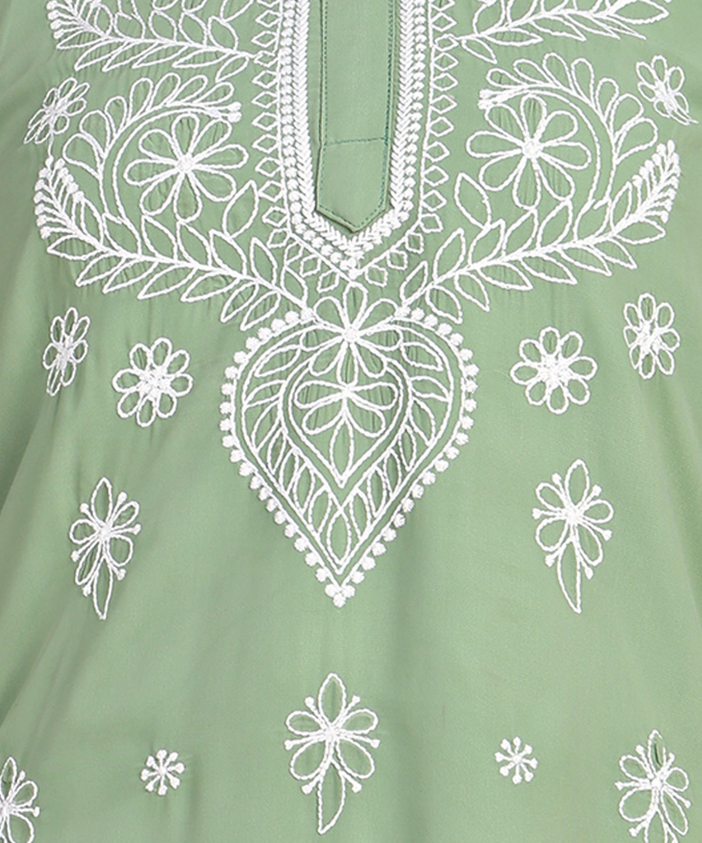 Chikankari Straight Kurta with Palazzo & Dupatta set