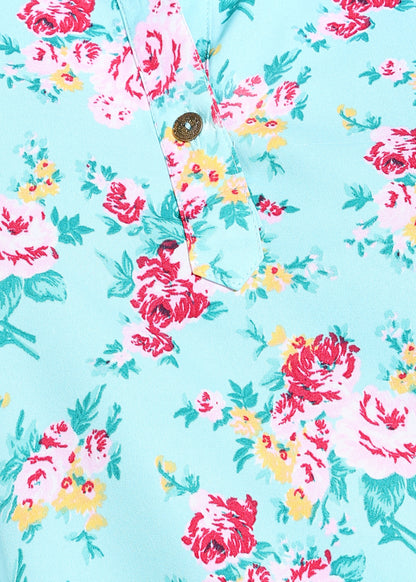 Rudraaksha Floral Collared Top
