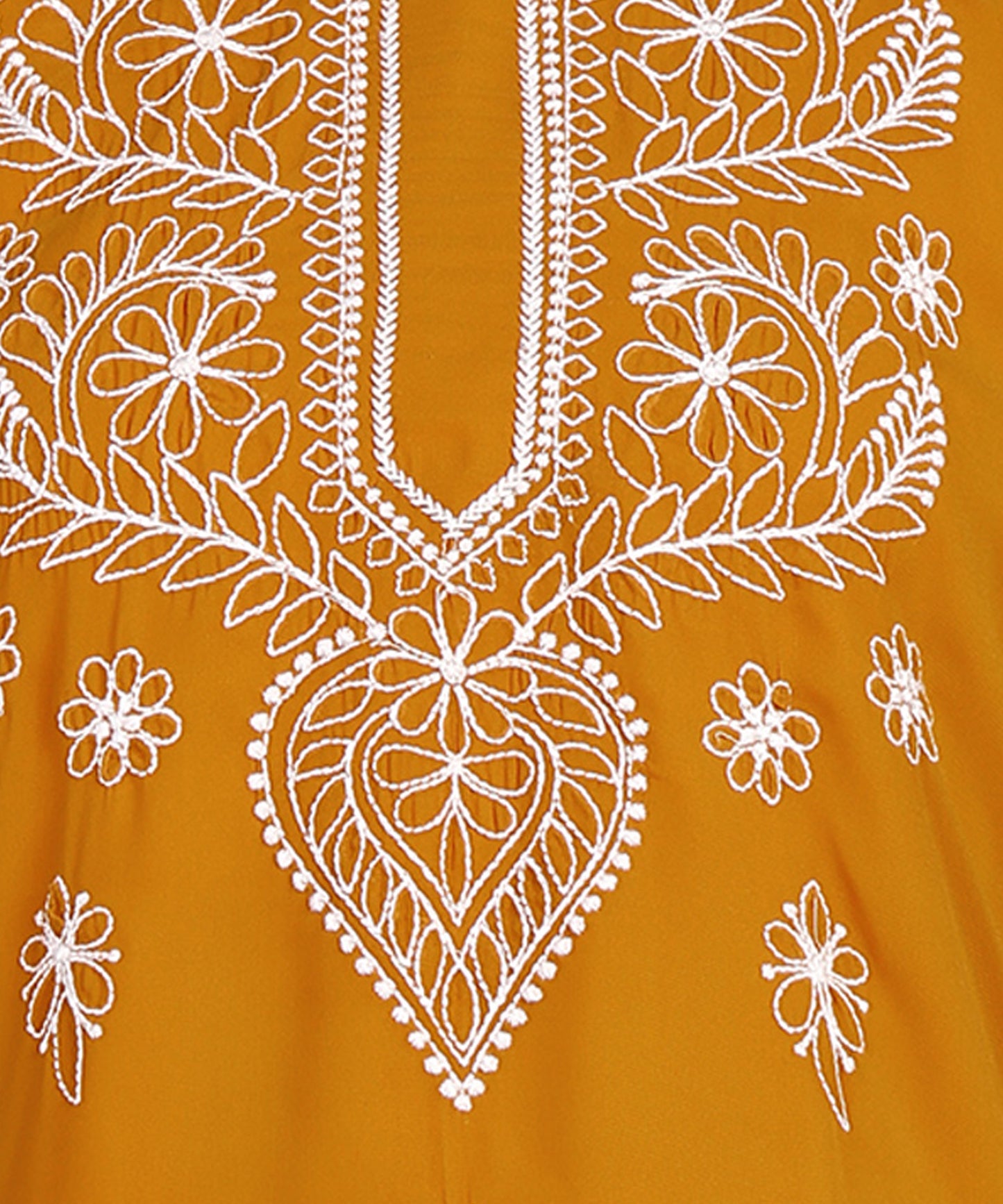 Chikankari Straight Kurta with Palazzo & Dupatta set