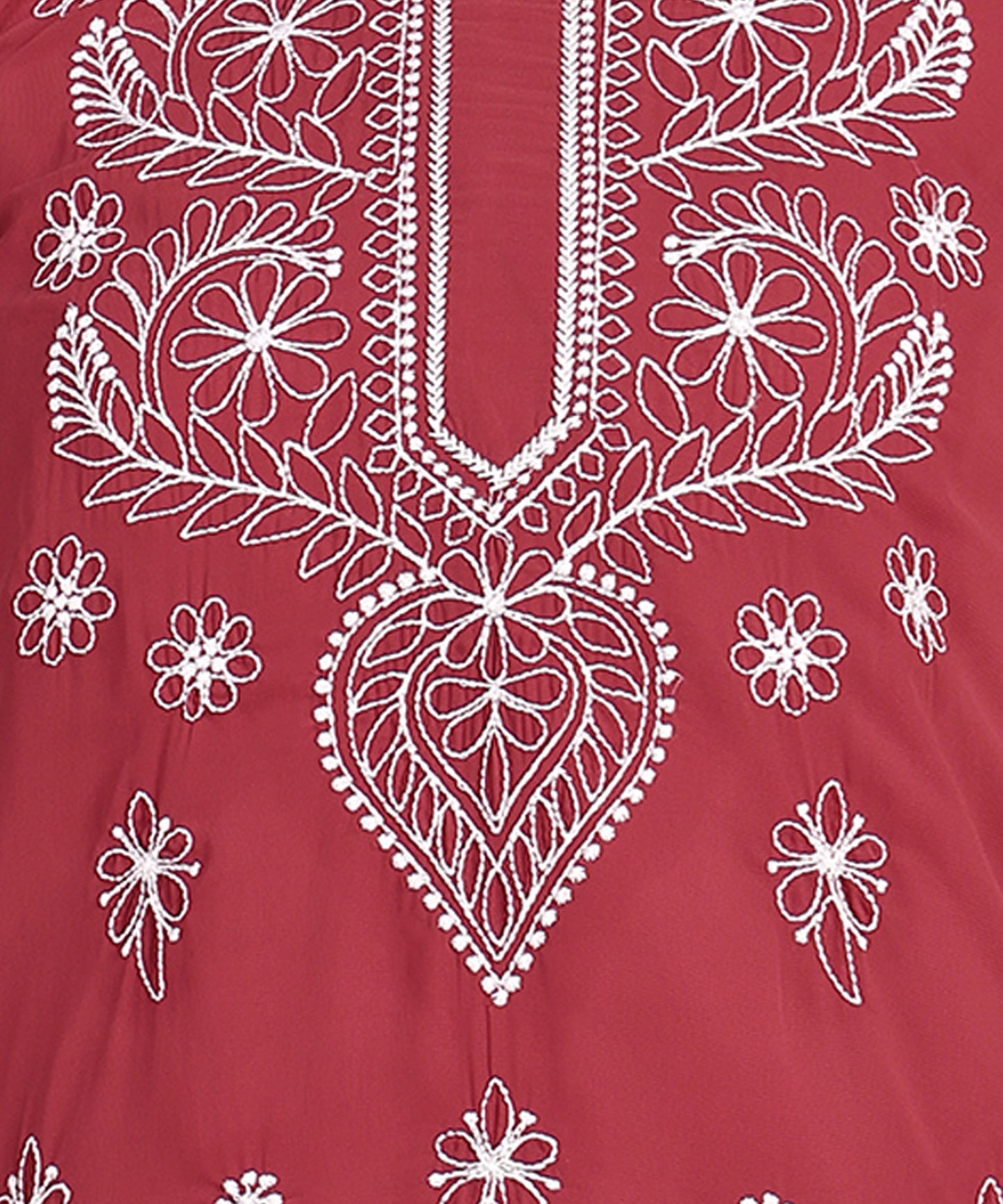 Chikankari Straight Kurta with Palazzo & Dupatta set