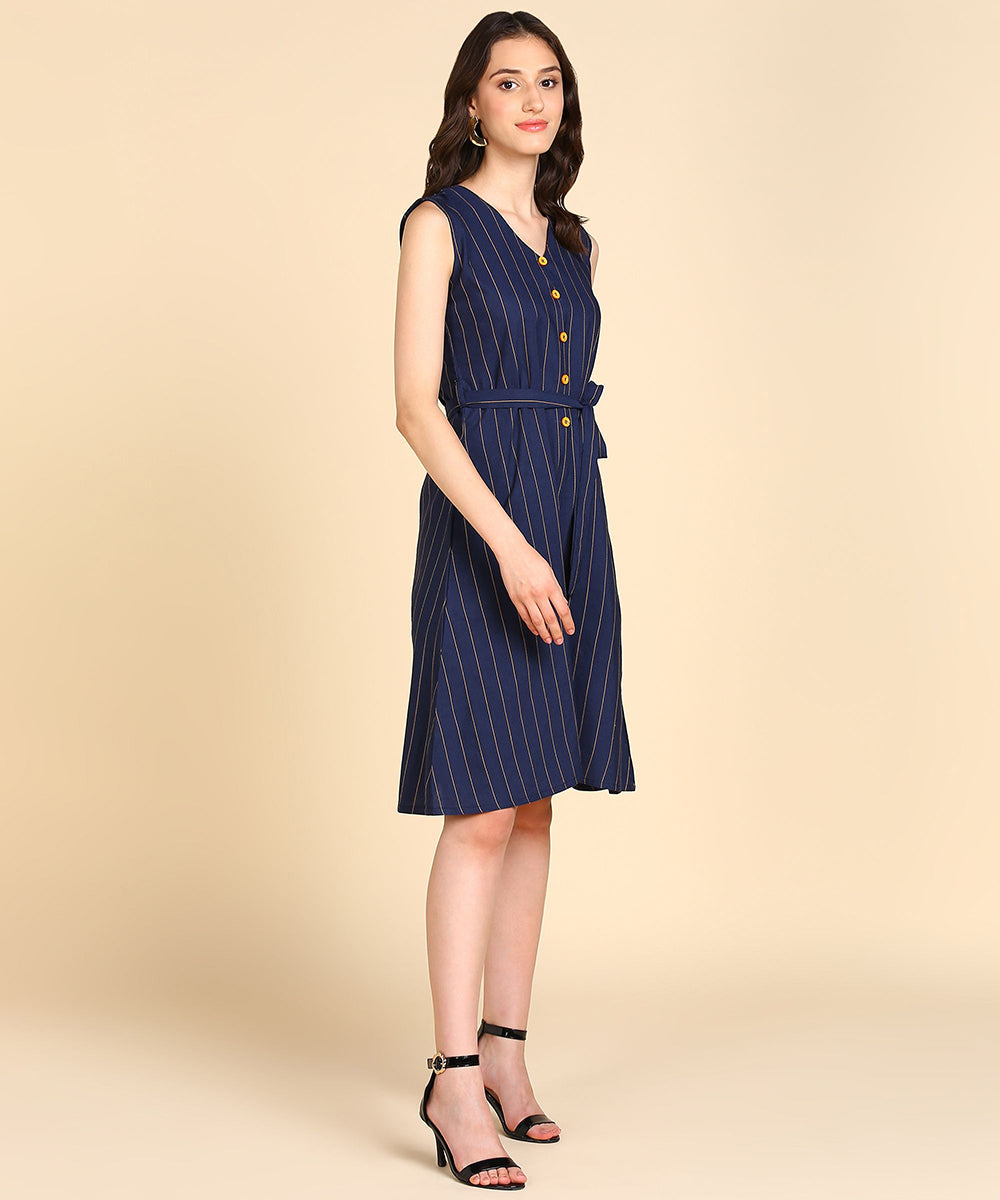 Rudraaksha Stylish Striped Dress For women
