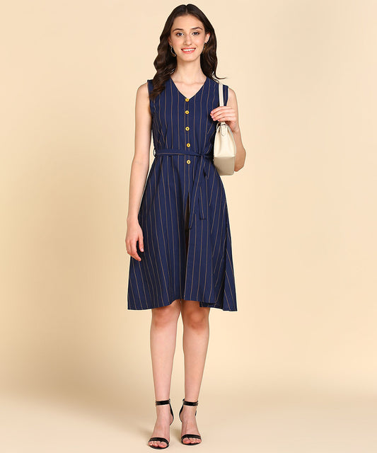 Rudraaksha Stylish Striped Dress For women