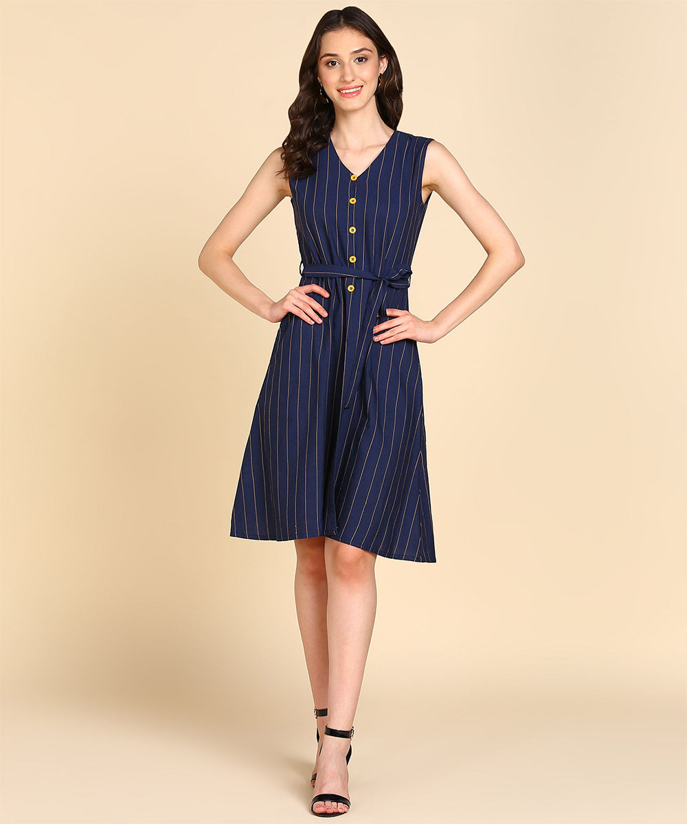 Rudraaksha Stylish Striped Dress For women