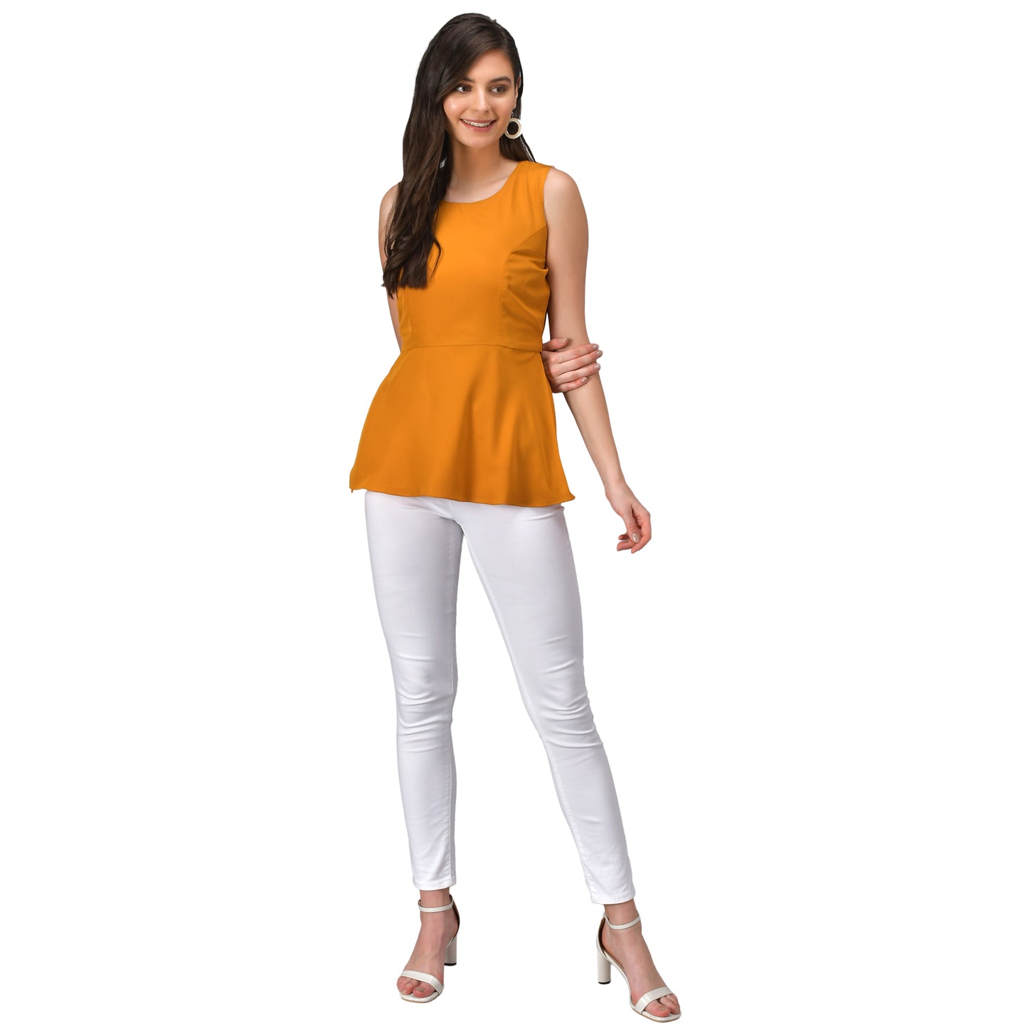 Plain Peplum Top