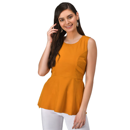 Plain Peplum Top