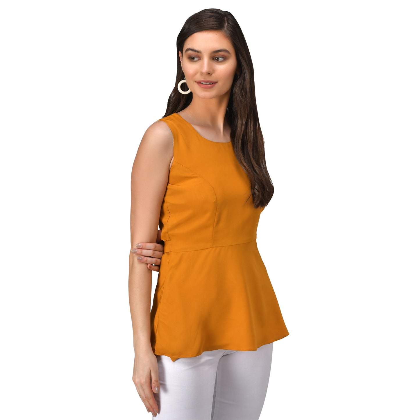 Plain Peplum Top