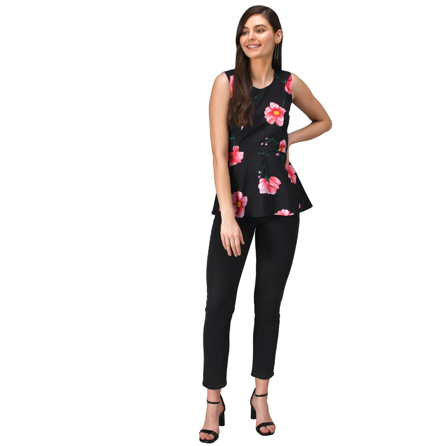 Printed Peplum top