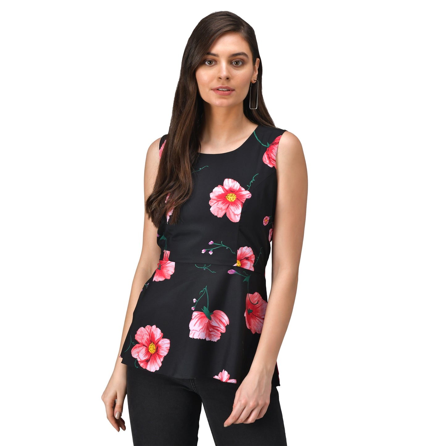 Printed Peplum top