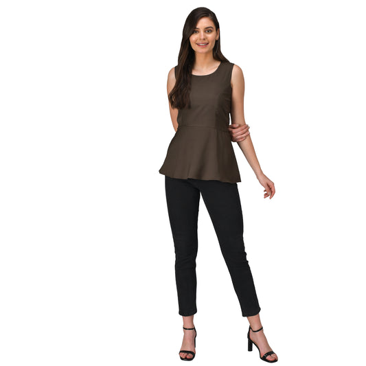 Plain Peplum Top