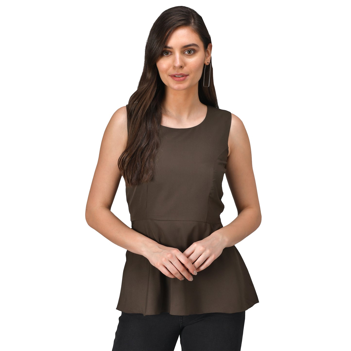 Plain Peplum Top