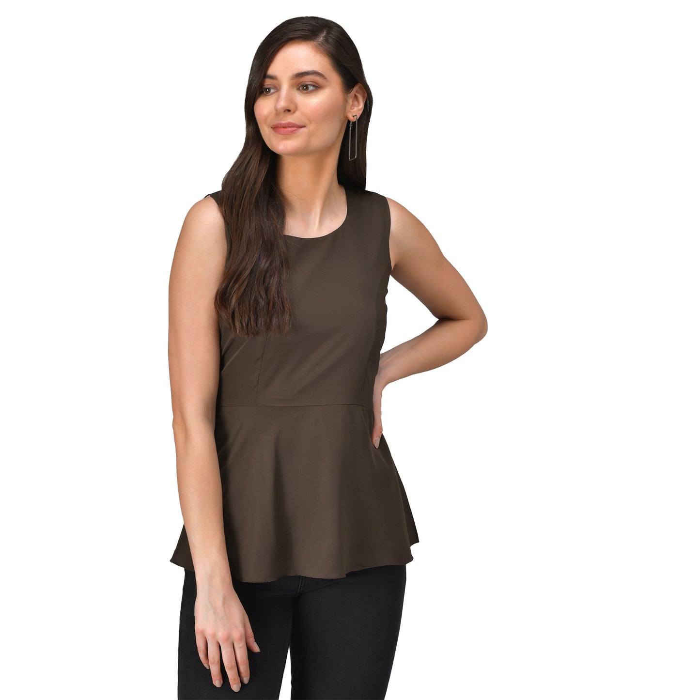 Plain Peplum Top
