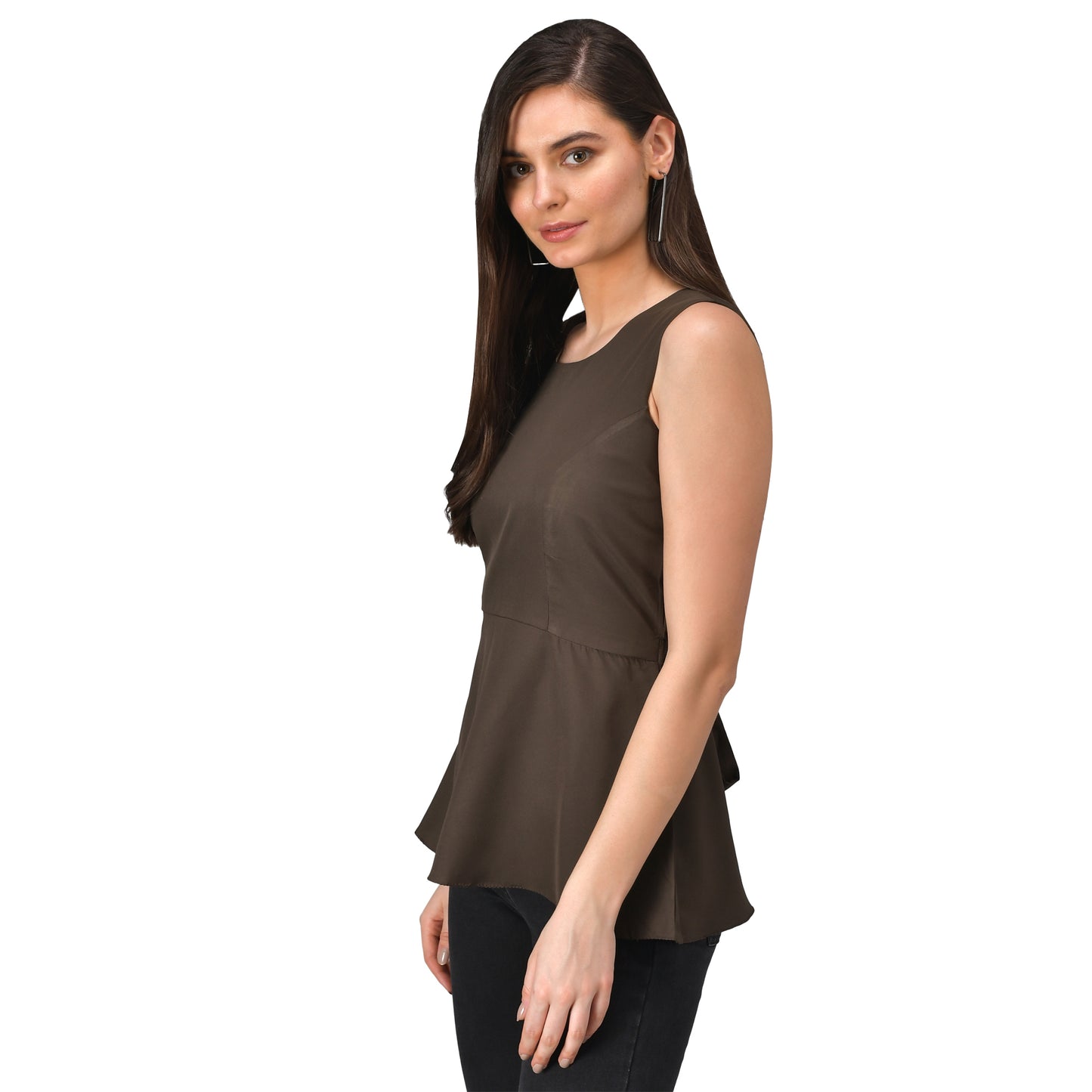 Plain Peplum Top