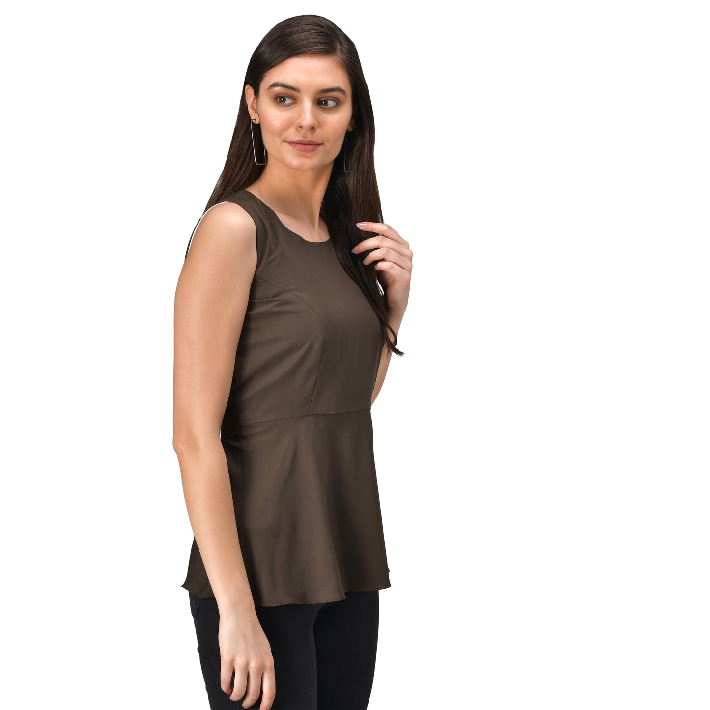 Plain Peplum Top