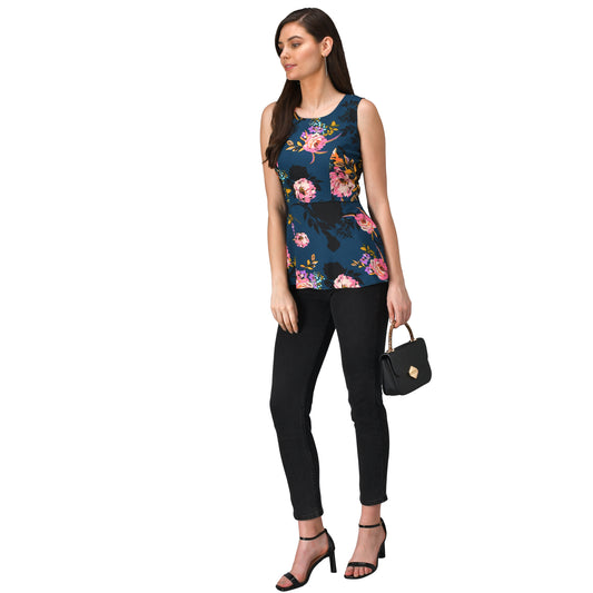 Printed Peplum top