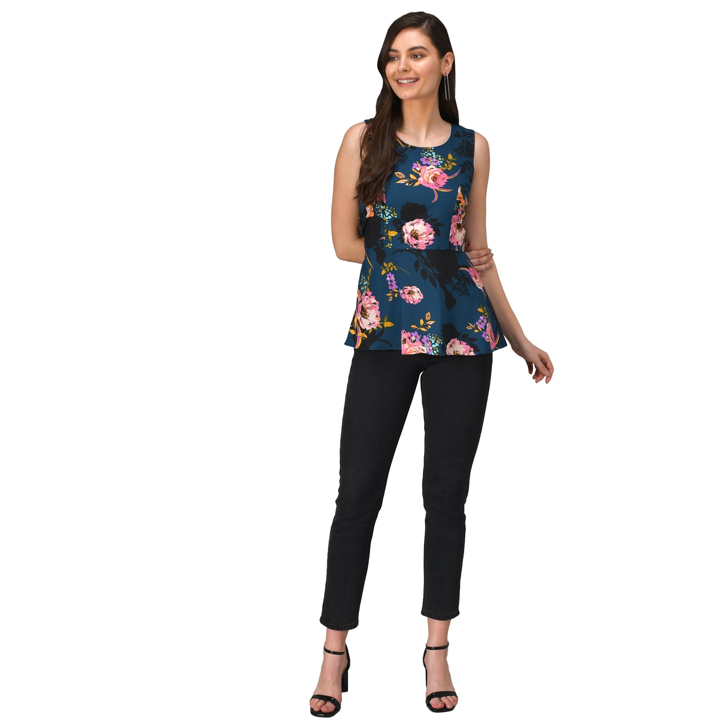 Printed Peplum top