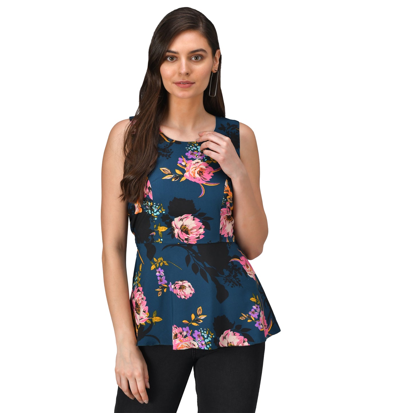 Printed Peplum top