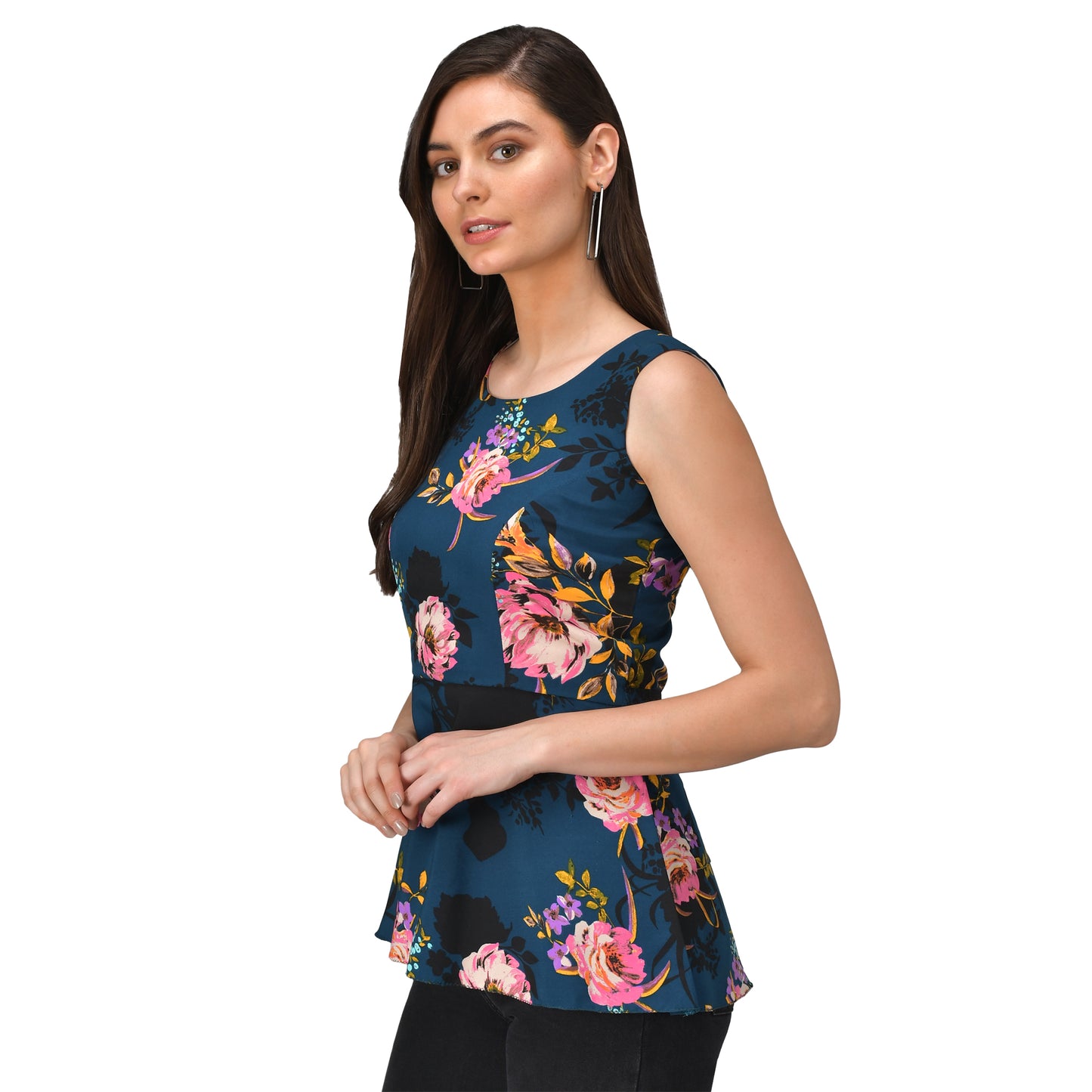 Printed Peplum top