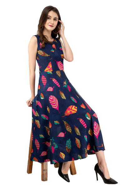 Rudrraaksha Printed Calf Length Dress