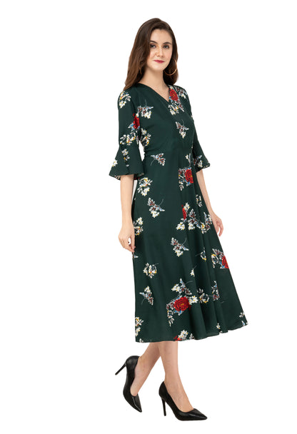 Rudrraaksha Printed Calf Length Dress