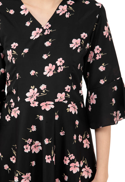 Rudrraaksha Printed Calf Length Dress