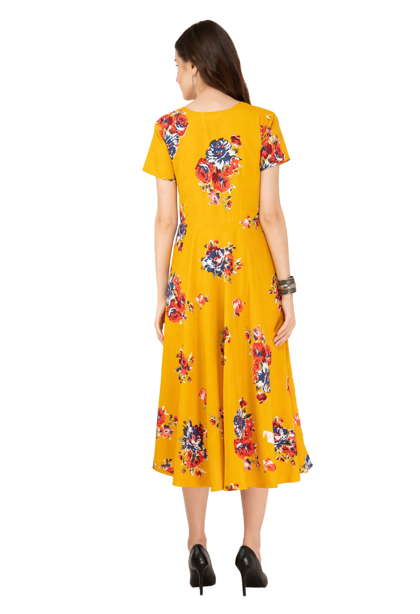 Rudrraaksha Printed Calf Length Dress