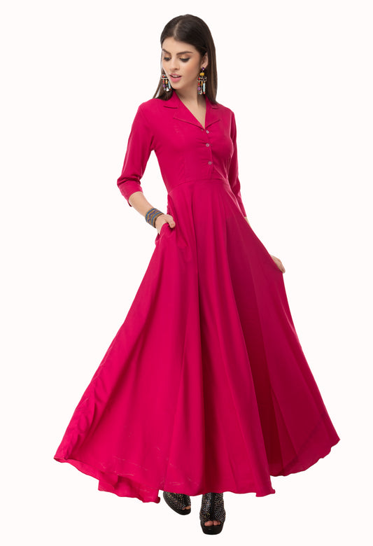 Safari Collared Maxi Dress