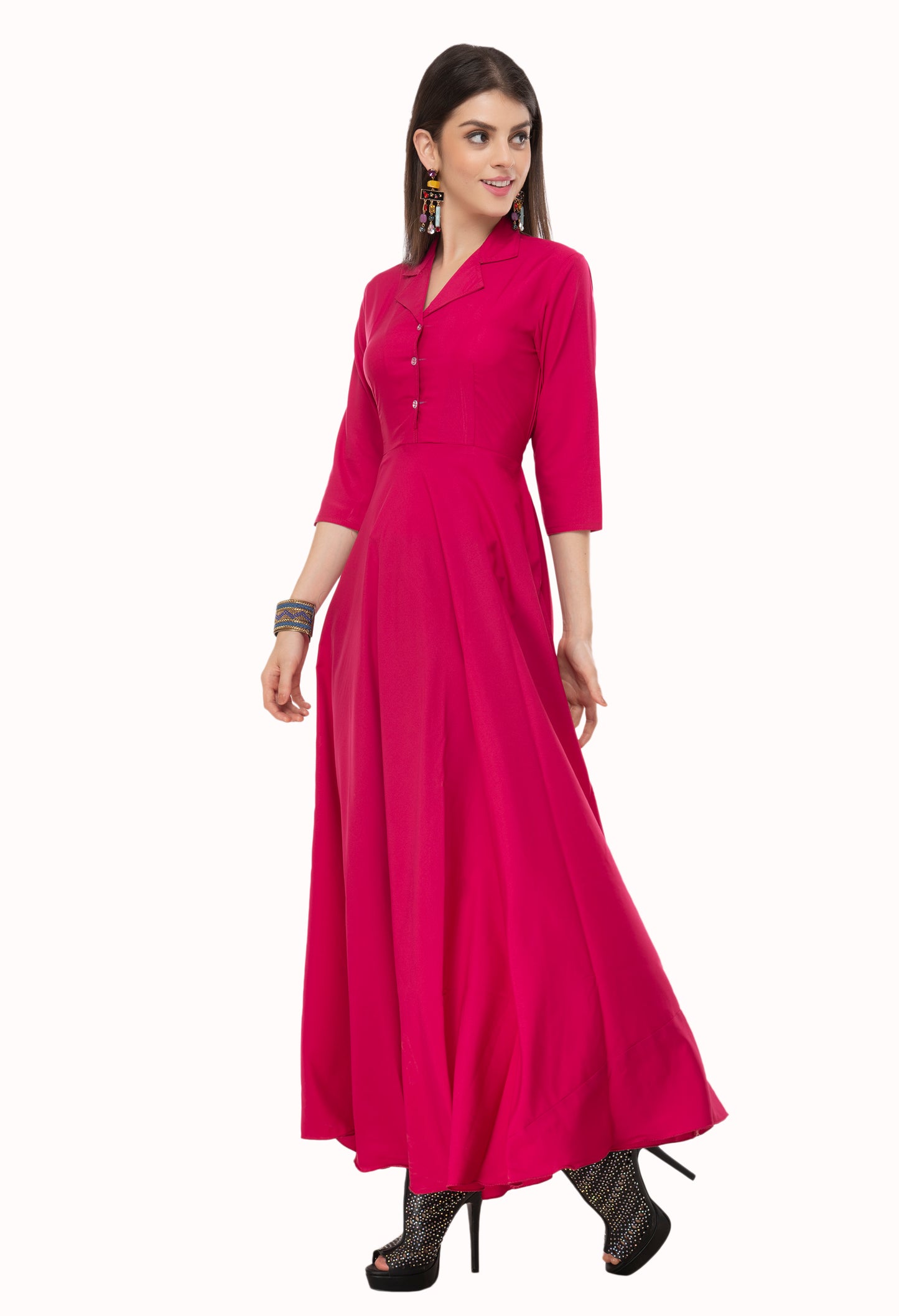 Safari Collared Maxi Dress