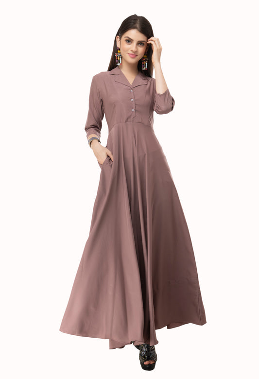 Safari Collared Maxi Dress